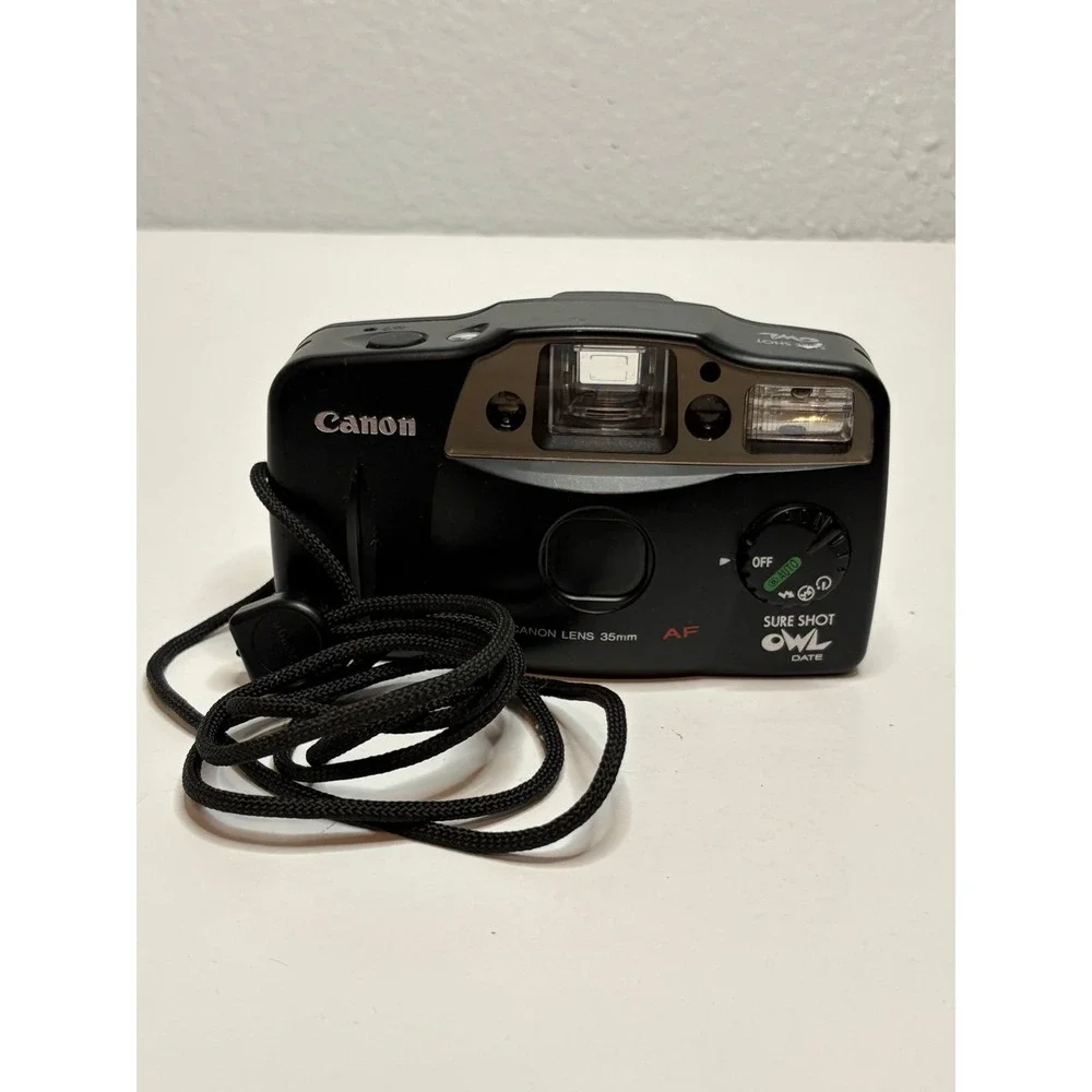 Canon Sure Shot Owl Date 35mm Point & Shoot Film Camera